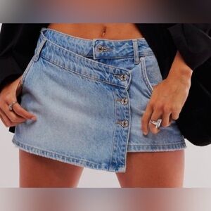 Free People Light Blue Denim Fabric
